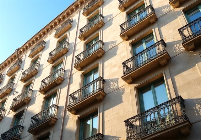 Fachada de edificio histórico en Madrid cuidado por nosotros